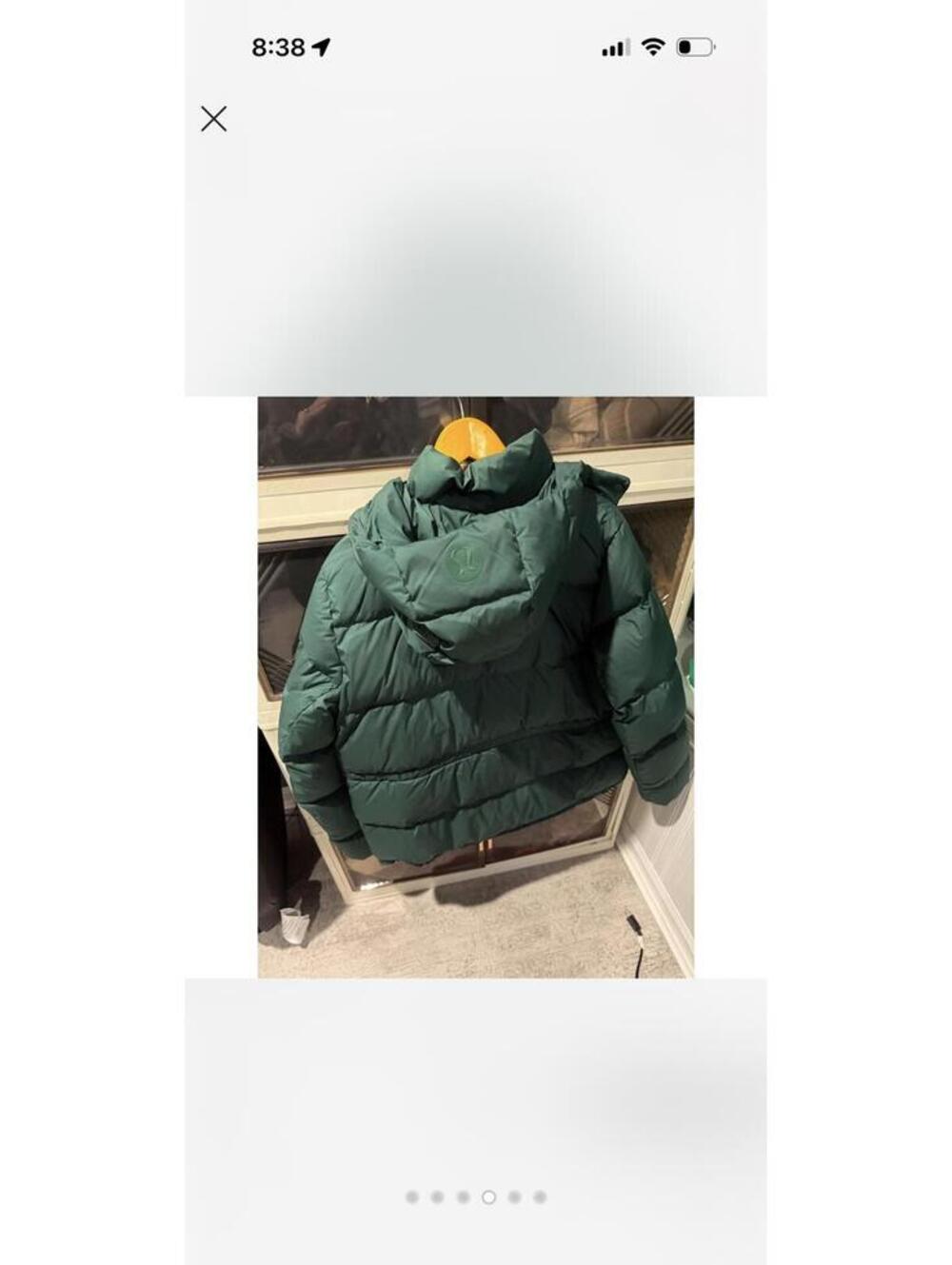 NWOT lululemon wunder puff short hooded parka Forest Everglade green size 12 - Picture 6 of 6